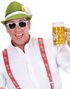 Grønn Oktoberfesthatt med Fedoraform, Bånd, Fjær og Pynt