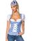 Blått Dirndl Oktoberfestkorsett med Push-Up