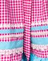Blå Oktoberfest Dirndl Korsettkjole i Luksuskvalitet med Forkle