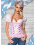 Rosa Dirndl Oktoberfestkorsett med Push-Up