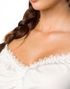 Hvit Off-Shoulder Oktoberfest Bluse med Snøring