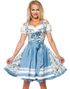 Nydelig Luksus Dirndl-Oktoberfestkjole med Blomstermønster og Forkle
