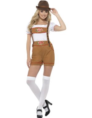 Oktoberfestkostyme med Rose-Trykk - Damekostyme