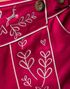 Lang Rosa Lederhosen til Dame med Lommer og Broderi