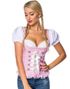 Rosa Dirndl Oktoberfestkorsett med Push-Up