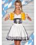 Svart Luksus Oktoberfestkjole med Sølvfarget Mønster