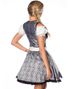 Svart Luksus Oktoberfestkjole med Sølvfarget Mønster