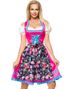 Rosa Dirndl Oktoberfest Korsettkjole i Luksuskvalitet med Forkle