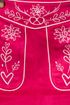 Tettsittende Kort Oktoberfestskjørt i Rosa med Seler og Broderi