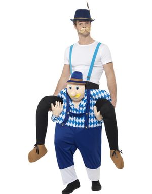 Bavarian Piggyback Rideon Oktoberfestkostyme