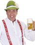 Grønn Oktoberfesthatt med Fedoraform, Bånd, Fjær og Pynt